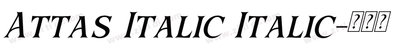 Attas Italic Italic字体转换